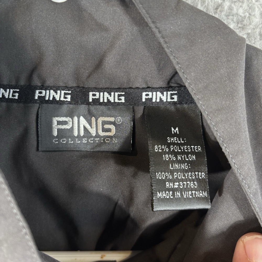 Ping Golf Windbreaker Mens M Pullover Rain Jacket Short Sleeve Snap *FCA Logo* - Picture 5 of 7